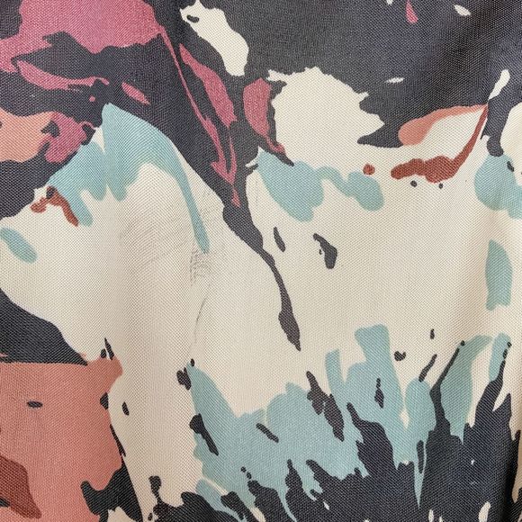 Vintage 70s Abstract Floral Maxi - Picture 7 of 7